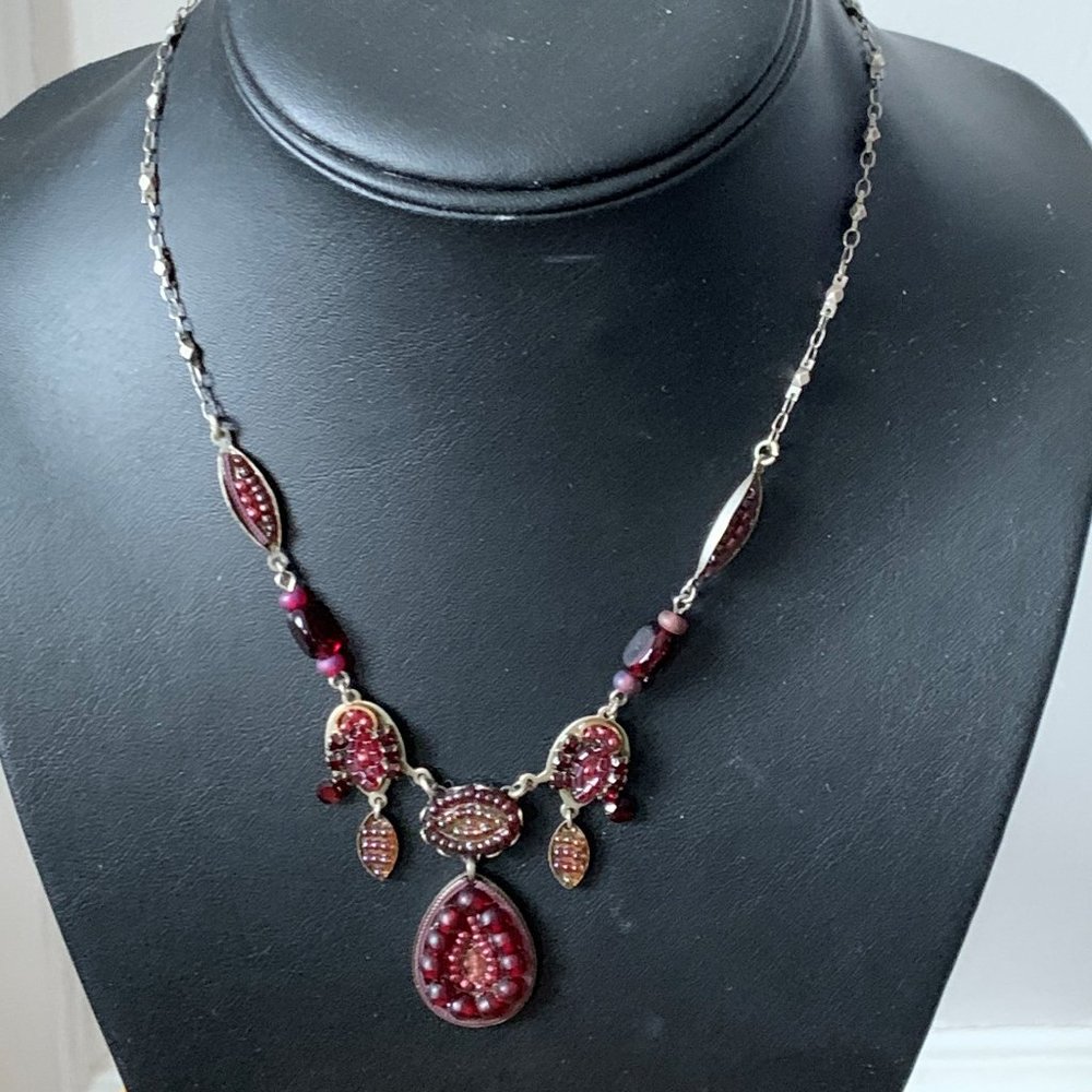 Ayala Bar Garnet Colored Stone Necklace